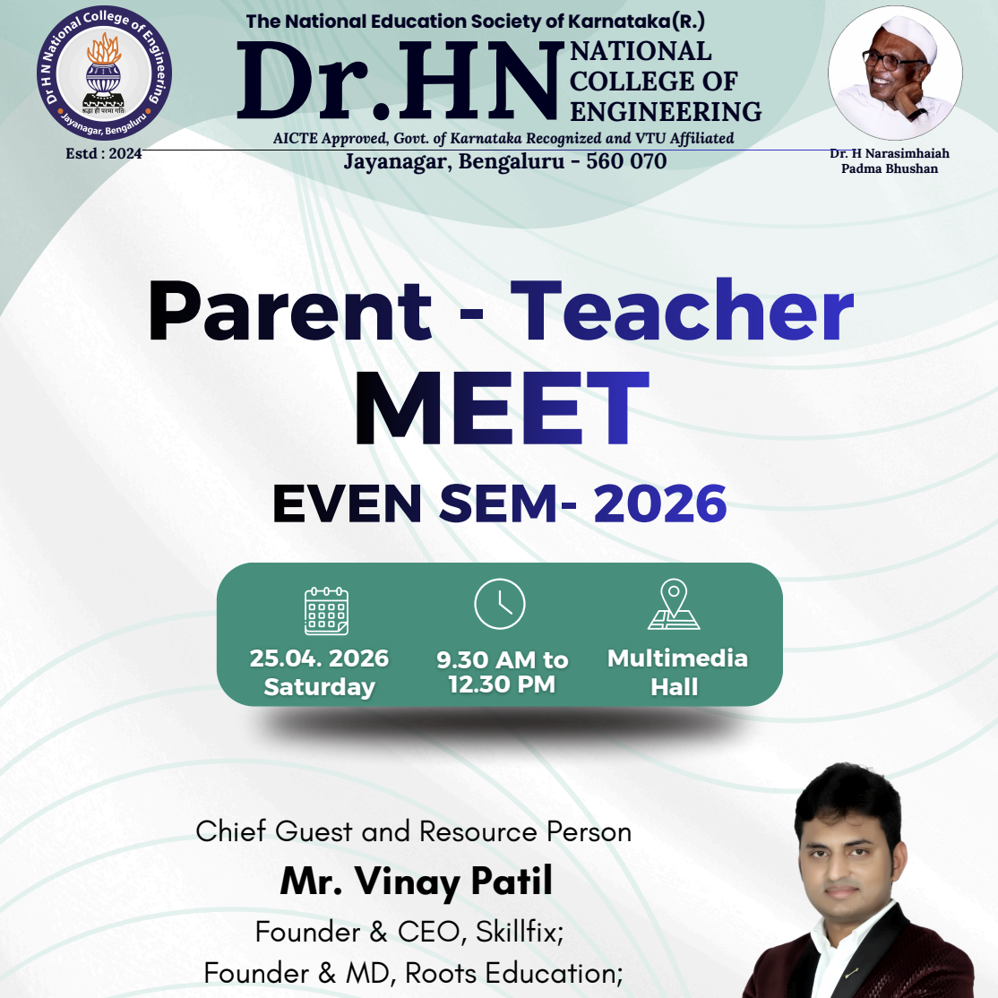 Parent - Teacher MEET EVEN SEM- 2026